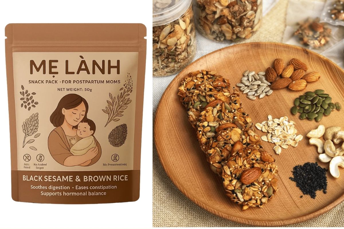 Cách làm bánh hạt dinh dưỡng lợi sữa cho mẹ, giảm cân tại nhà